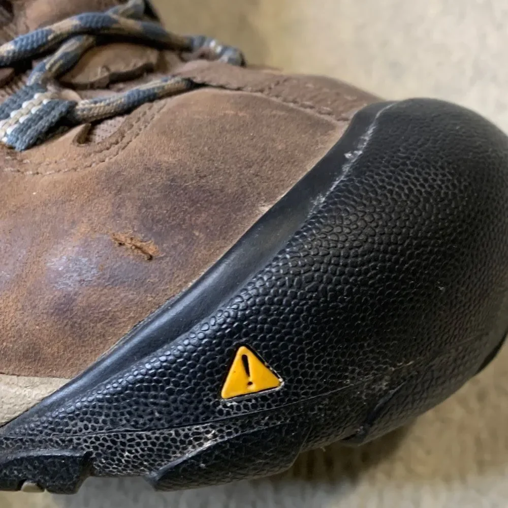 Keen Men's Brown and Black Steel Toe Boots